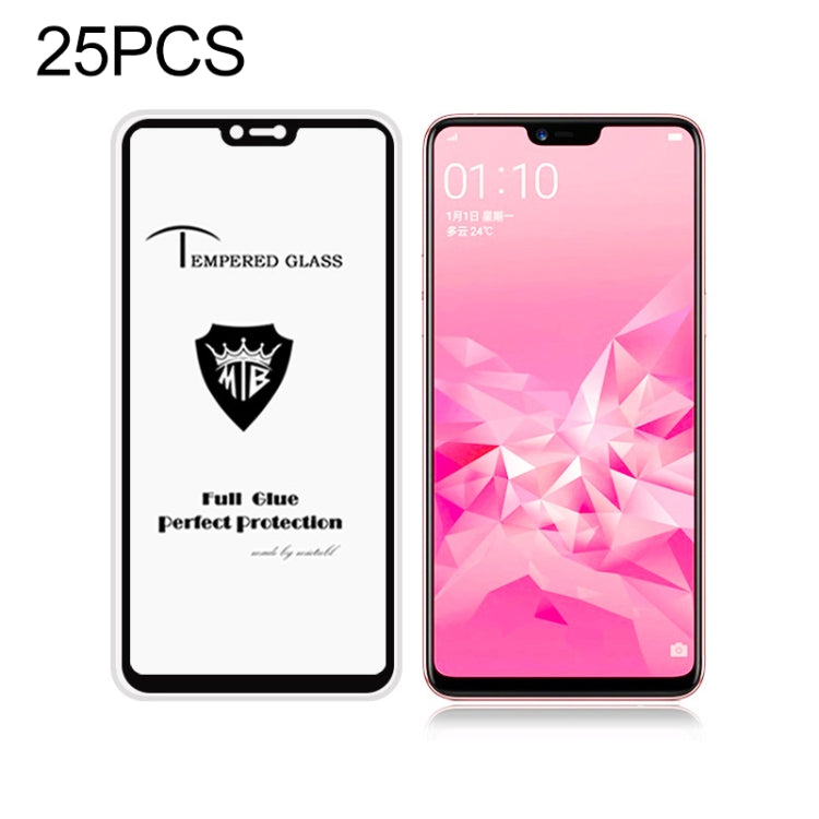 25 PCS MIETUBL Full Screen Full Glue Anti-fingerprint Tempered Glass Film for OPPO A3