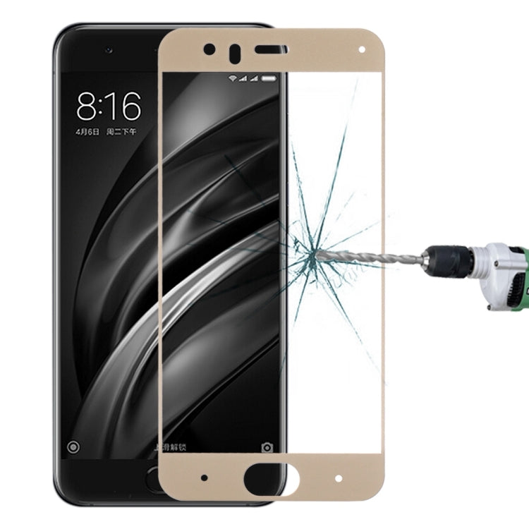 For Xiaomi  Mi 6 0.33mm 9H Surface Hardness Silk-screen Full Screen Tempered Glass Screen Protector