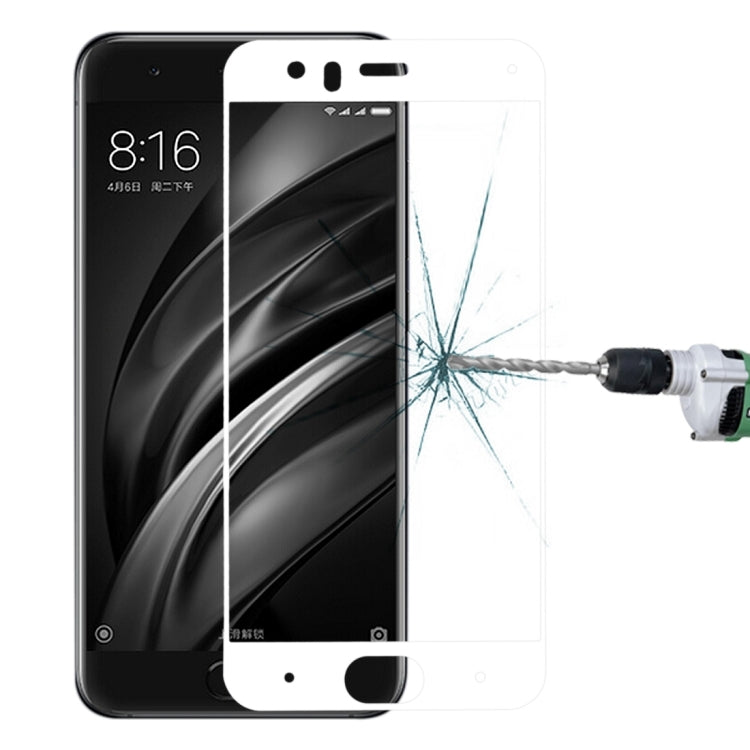 For Xiaomi  Mi 6 0.33mm 9H Surface Hardness Silk-screen Full Screen Tempered Glass Screen Protector