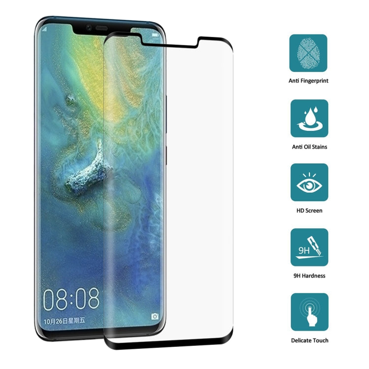 0.3mm 9H Surface Hardness 3D Curved Edge Full Screen Invisible Border Tempered Glass Film for Huawei Mate 20 Pro