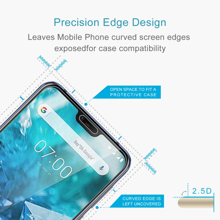 10 PCS 0.26mm 9H 2.5D Transparent Tempered Glass Film for Nokia 7.1