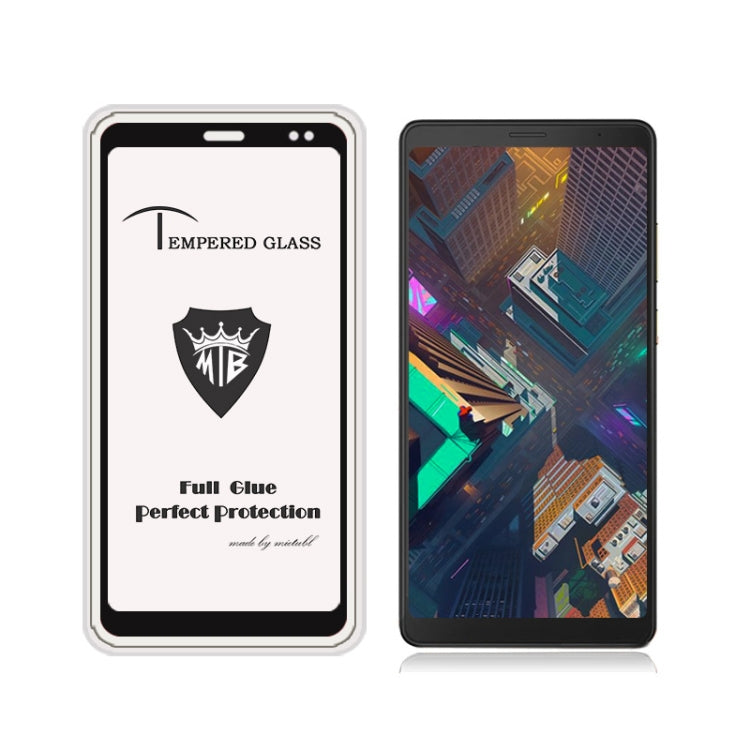 25 PCS MIETUBL Full Screen Full Glue Anti-fingerprint Tempered Glass Film for Lenovo Tab V7 (Black)