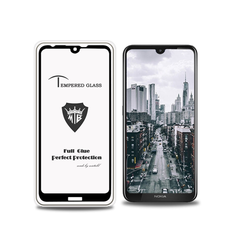 25 PCS MIETUBL Full Screen Full Glue Anti-fingerprint Tempered Glass Film for Nokia 3.2 (Black)