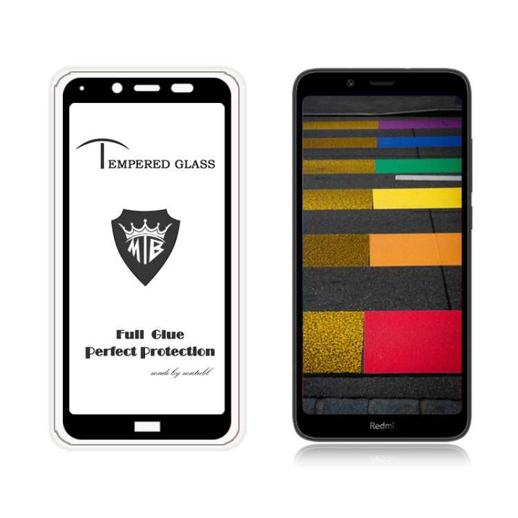 25 PCS MIETUBL Full Screen Full Glue Anti-fingerprint Tempered Glass Film for Xiaomi Redmi 7A (Black)