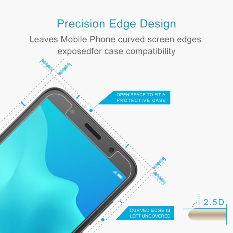 10 PCS 0.26mm 9H 2.5D Tempered Glass Film for Huawei Y5 Prime (2018)