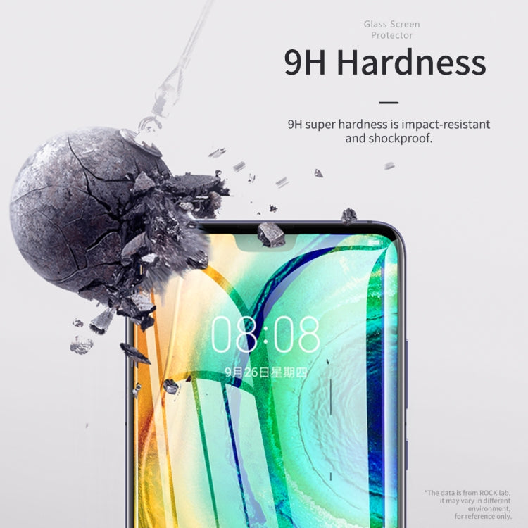 ROCK 9H 3D Curved Heat Bending Full Screen Tempered Glass Film for Huawei Mate30 Pro
