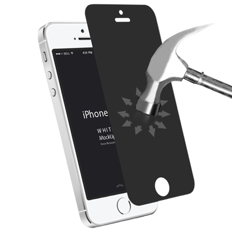 10PCS  9H Surface Hardness 180 Degree Privacy Anti Glare Screen Protector for iPhone 5 & 5S