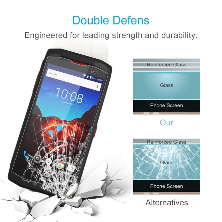 100 PCS for Crosscall TREKKER X3 0.3mm Tempered Glass Film, No Retail Package