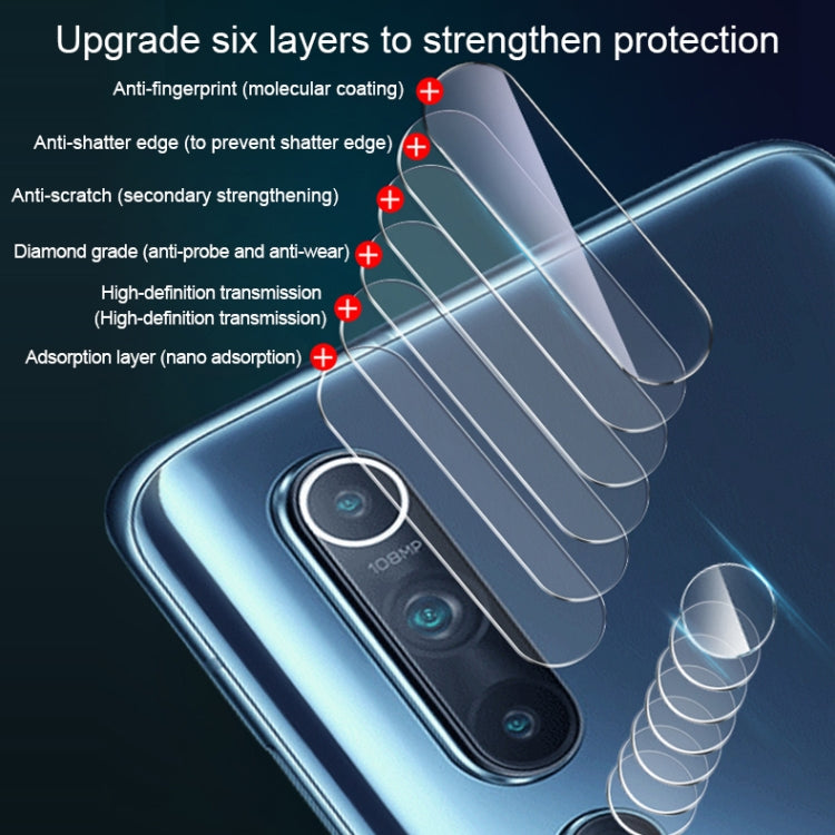 10 PCS For Xiaomi Mi 10 5G 2.5D Transparent Rear Camera Lens Protector Tempered Glass Film
