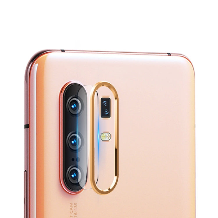 For Vivo X30 Pro 0.3mm Metal Rear Camera Lens Ring + Rear Camera Lens Tempered Glass Film Set