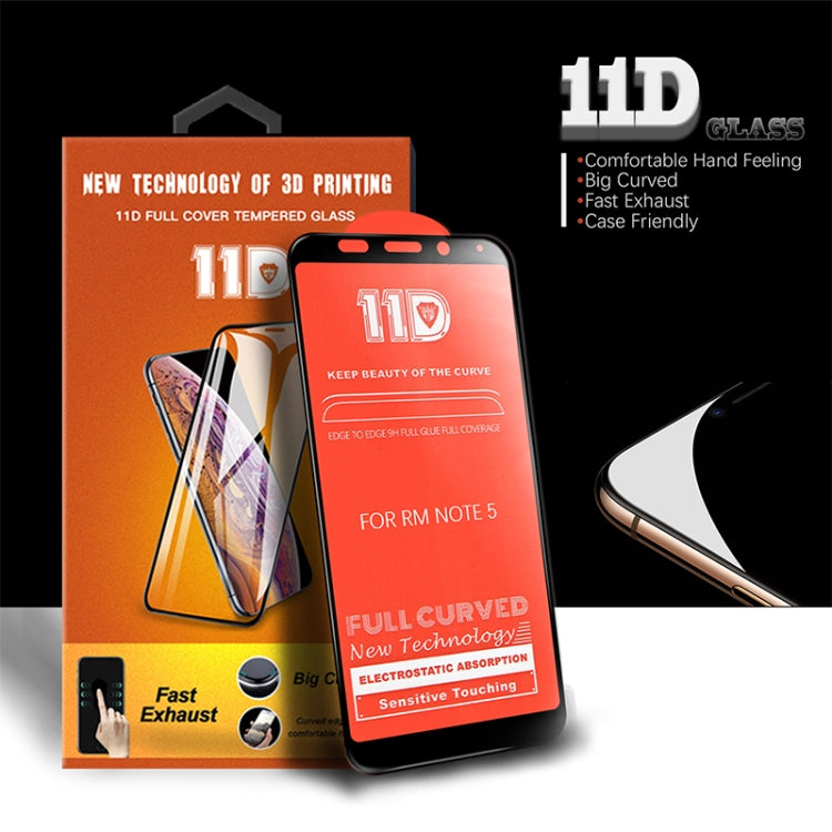 mietubl Scratchproof 11D HD Full Glue Full Curved Screen Tempered Glass Film for Xiaomi Redmi Note 5 / Redmi 5 Plus (Indian Version)(Black)
