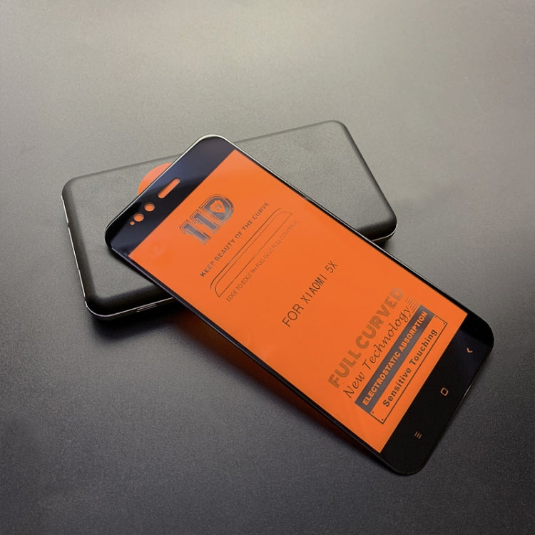 25 PCS mietubl Scratchproof 11D HD Full Glue Full Curved Screen Tempered Glass Film for Xiaomi Mi 5X / A1 (Black)