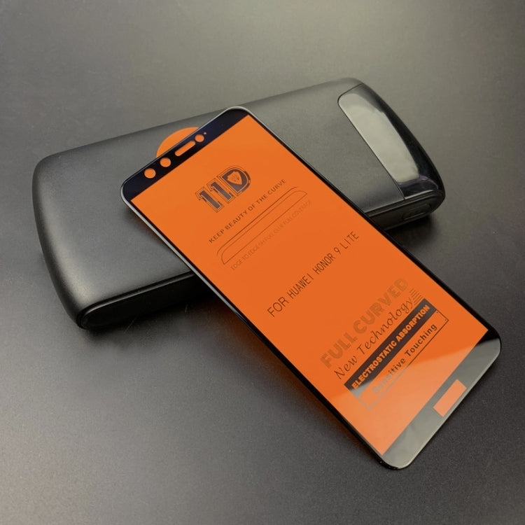 25 PCS mietubl Scratchproof 11D HD Full Glue Full Curved Screen Tempered Glass Film for Huawei Honor 9 Lite(Black)