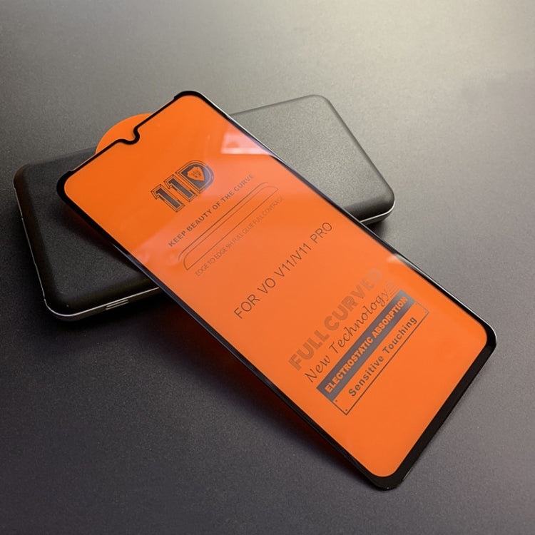 mietubl Scratchproof 11D HD Full Glue Full Curved Screen Tempered Glass Film for Vivo V11 Pro(Black)