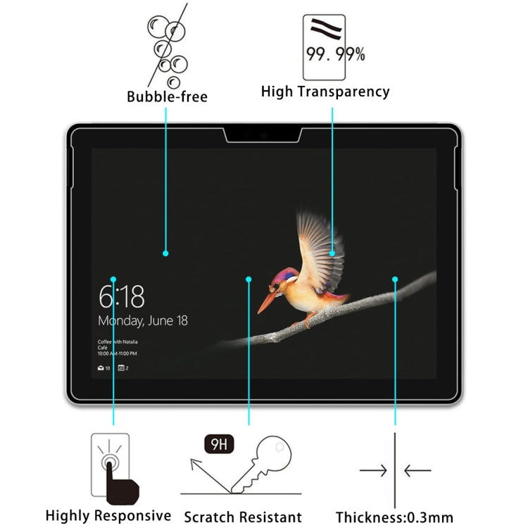 For Microsoft Surface Go 2 9H 2.5D Explosion-proof Tempered Glass Film
