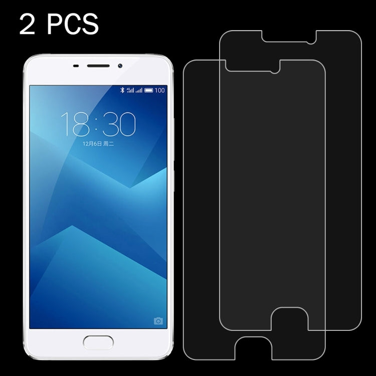 2 PCS for Meizu M5 Note 0.26mm 9H Surface Hardness 2.5D Explosion-proof Tempered Glass Screen Film