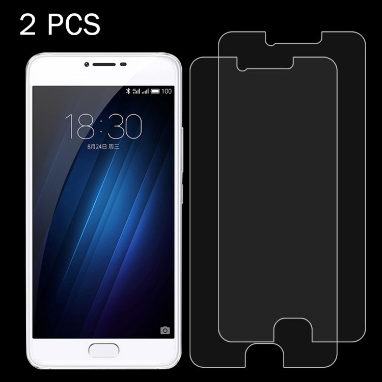 2 PCS for Meizu U20 0.26mm 9H Surface Hardness 2.5D Explosion-proof Tempered Glass Screen Film
