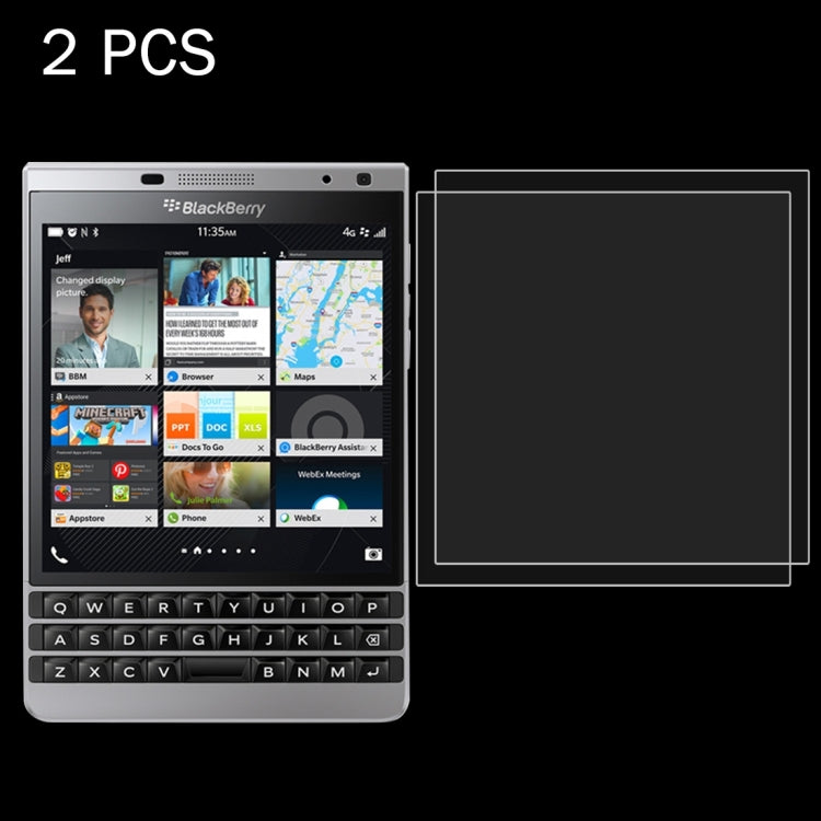 2 PCS for BlackBerry Passport Silver Edition 0.26mm 9H Surface Hardness 2.5D Explosion-proof Tempered Glass Screen Film