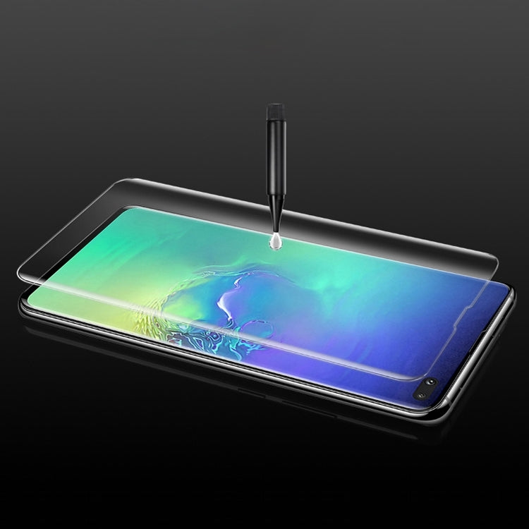 UV Liquid Curved Full Glue Tempered Glass for Galaxy S10 Plus, Support Fingerprint Unlock
