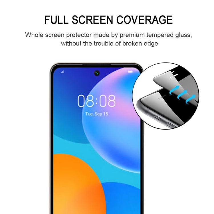 For Huawei P Smart 2021 25 PCS Full Glue Full Screen Tempered Glass Film