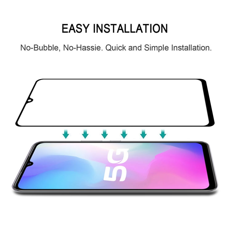 For vivo Y73s Full Glue Full Screen Tempered Glass Film