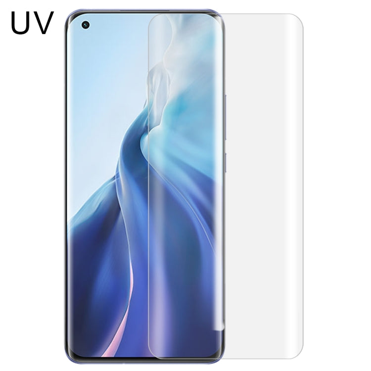 For Xiaomi Mi 11 UV Liquid Curved Full Glue Tempered Glass Film