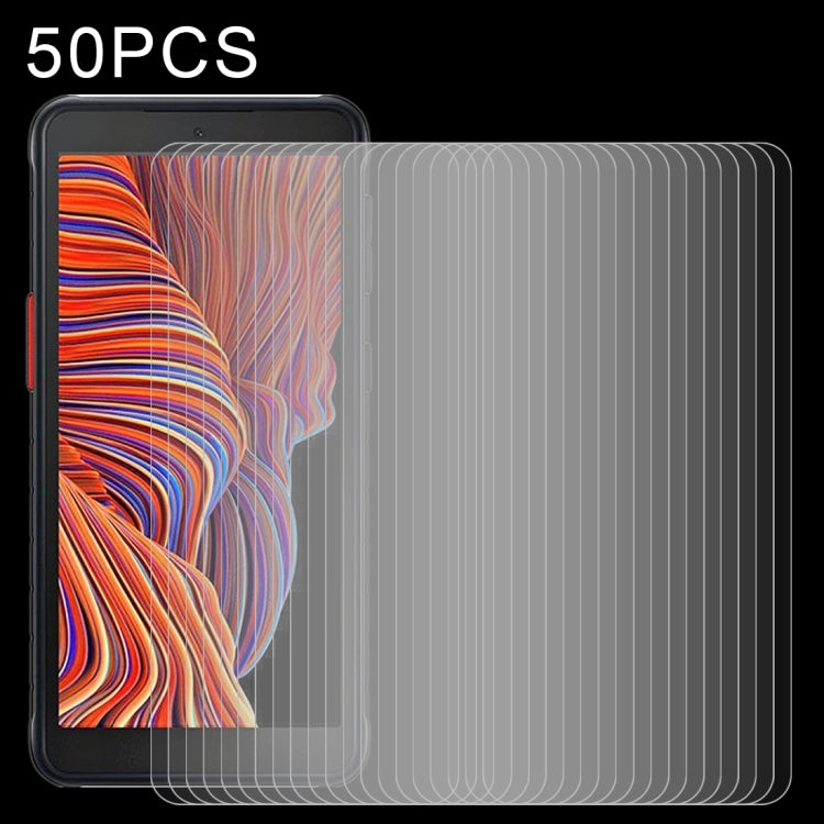 For Samsung Galaxy Xcover 5 50 PCS 0.26mm 9H Surface Hardness 2.5D Explosion-proof Tempered Glass Non-full Screen Film
