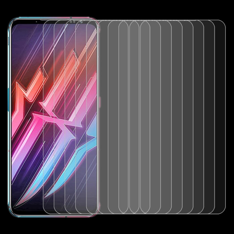 For Nubia Red Magic 6 / 6 Pro 10 PCS 0.26mm 9H Surface Hardness 2.5D Explosion-proof Tempered Glass Non-full Screen Film