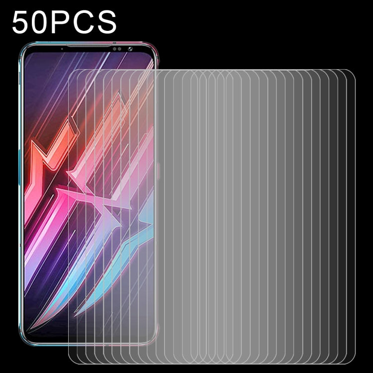 For Nubia Red Magic 6 / 6 Pro 50 PCS 0.26mm 9H Surface Hardness 2.5D Explosion-proof Tempered Glass Non-full Screen Film