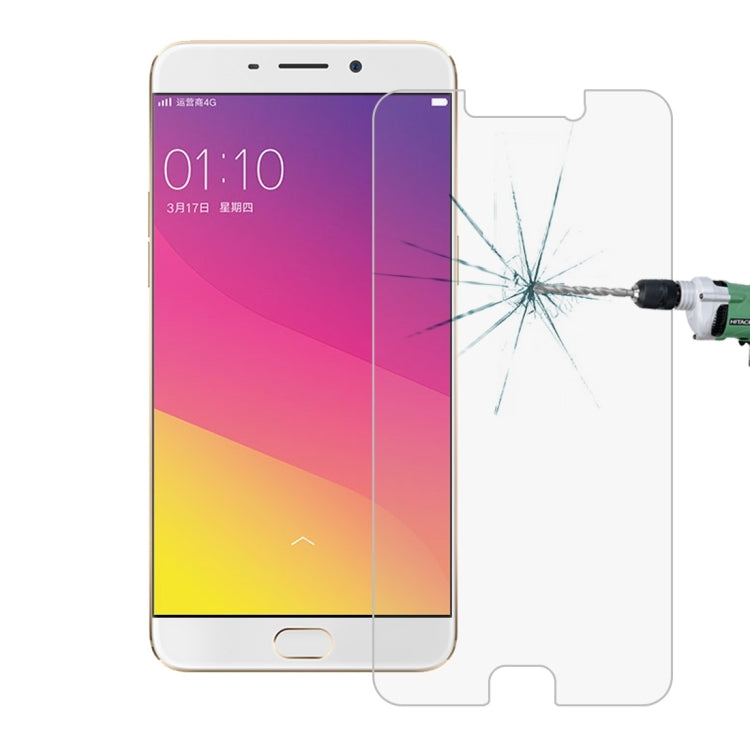 100 PCS for Oppo R9 Plus 0.26mm 9H Surface Hardness 2.5D Explosion-proof Tempered Glass Screen Film