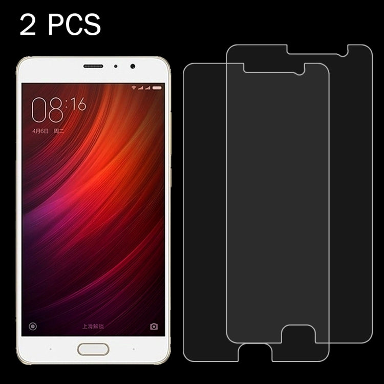 2 PCS for Xiaomi Redmi Pro & 3S 0.26mm 9H Surface Hardness 2.5D Explosion-proof Tempered Glass Screen Film