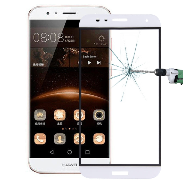 For Huawei  Maimang 4 0.26mm 9H Surface Hardness Explosion-proof Silk-screen Tempered Glass Full Screen Film (White)
