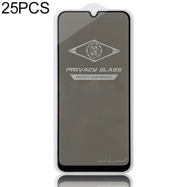 25 PCS MIETUBL For Galaxy A50 Anti-glare Full Screen Tempered Glass Film (Black)