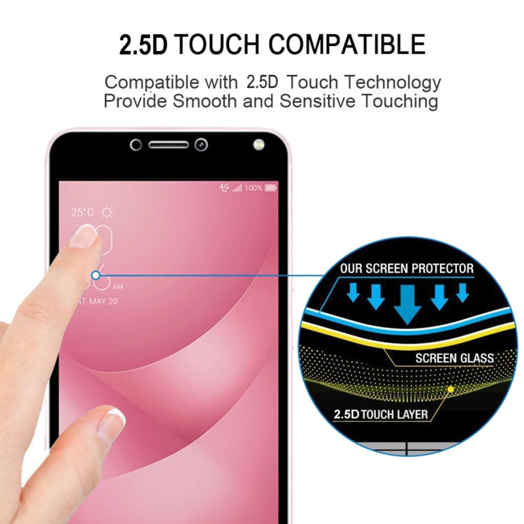 For Asus ZenFone 4 Max / ZC520KL 9H Surface Hardness Explosion-proof Silk-screen Tempered Glass Full Screen Film