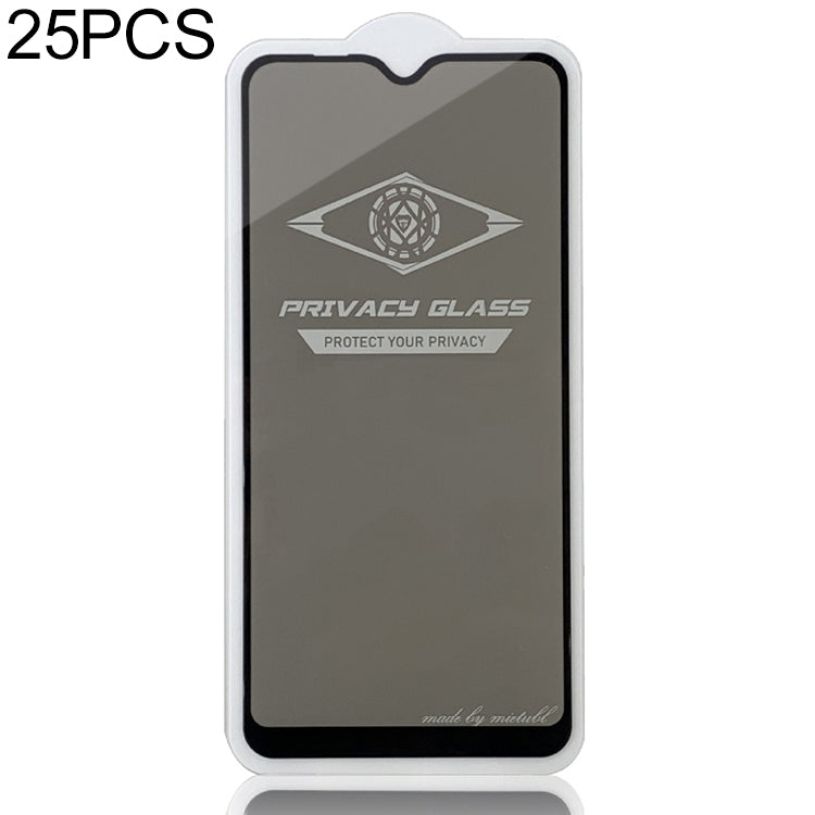 25 PCS MIETUBL For Galaxy M10 Anti-glare Full Screen Tempered Glass Film (Black)