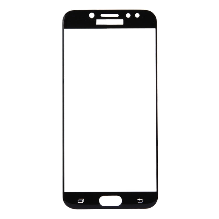 For Galaxy J7 Pro 0.3mm 9H Surface Hardness 3D Curved Silk-screen Full Screen Tempered Glass Screen Protector(Black)