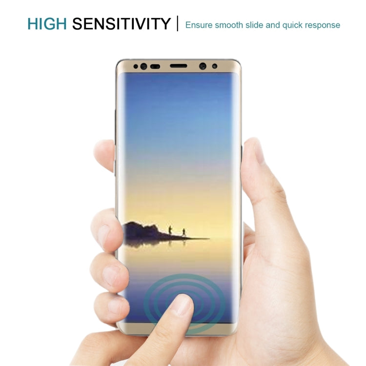 For Galaxy Note 8 0.3mm 9H Surface Hardness 3D Curved Silk-screen Full Screen Tempered Glass Screen Protector
