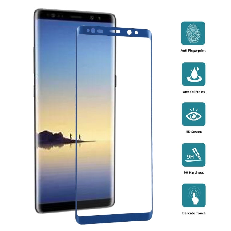 For Galaxy Note 8 0.3mm 9H Surface Hardness 3D Curved Silk-screen Full Screen Tempered Glass Screen Protector