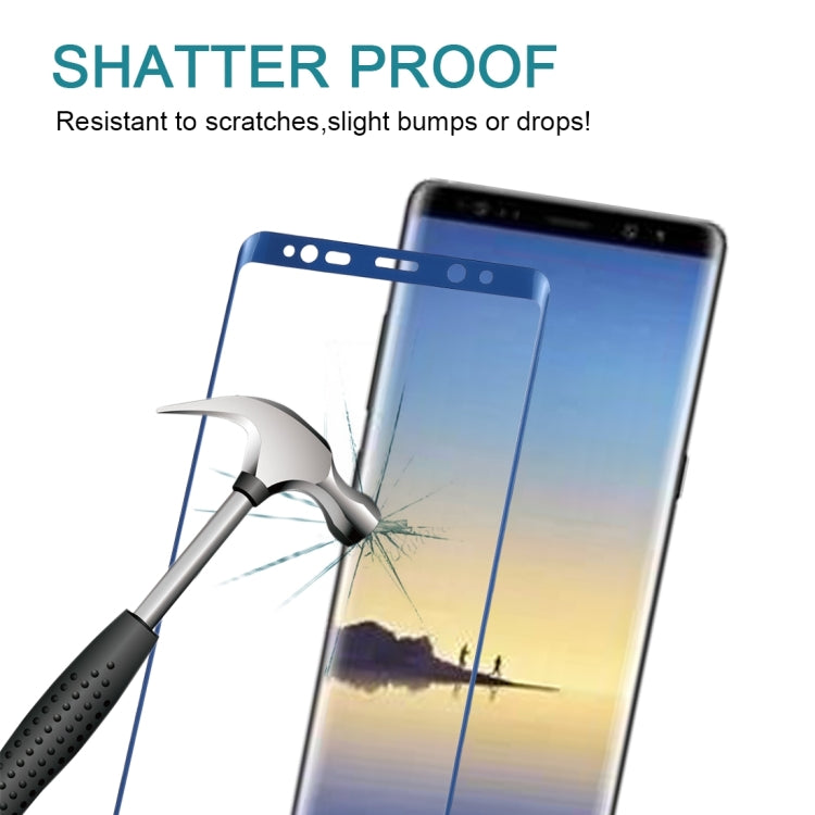 For Galaxy Note 8 0.3mm 9H Surface Hardness 3D Curved Silk-screen Full Screen Tempered Glass Screen Protector
