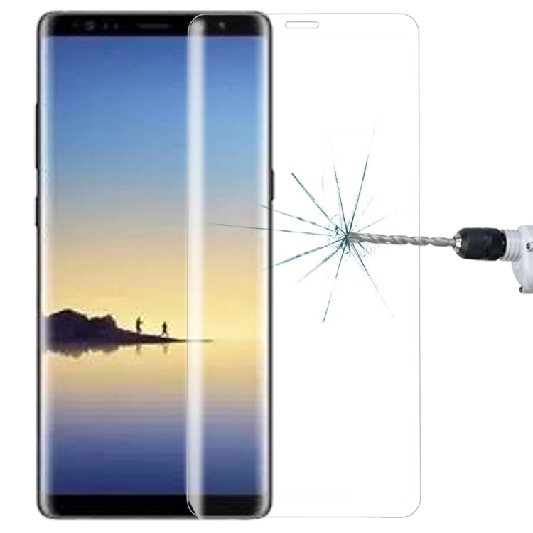 For Galaxy Note 8 0.3mm 9H Surface Hardness 3D Curved Silk-screen Full Screen Tempered Glass Screen Protector