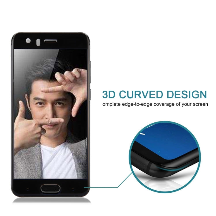 For Huawei  Honor 9 0.3mm 9H Surface Hardness 3D Curved Silk-screen Full Screen Tempered Glass Screen Protector(Black)