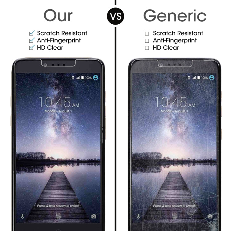 For ZTE Zmax Pro 0.3mm 9H Surface Hardness Explosion-proof Non-full Screen Tempered Glass Screen Film