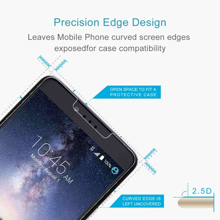 2 PCS for ZTE Zmax Pro 0.3mm 9H Surface Hardness Explosion-proof Non-full Screen Tempered Glass Screen Film