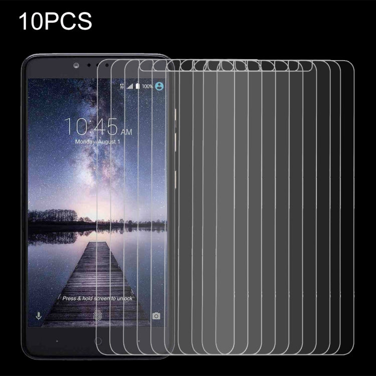10 PCS for ZTE Zmax Pro 0.3mm 9H Surface Hardness Explosion-proof Non-full Screen Tempered Glass Screen Film