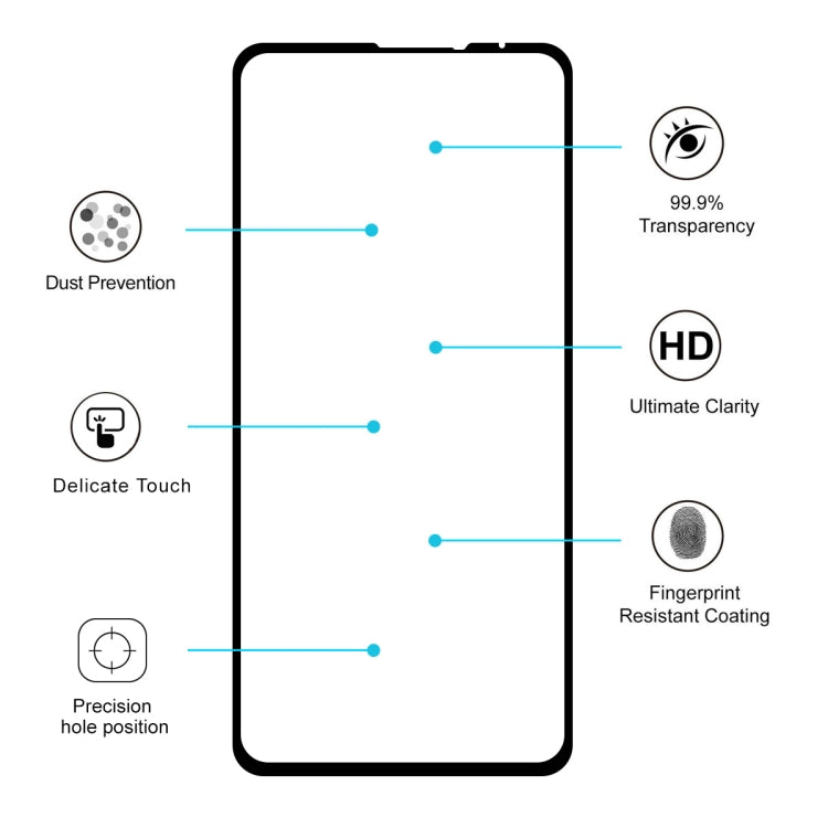 ENKAY Hat-prince Full Glue 0.26mm 9H 2.5D Tempered Glass Film for Xiaomi Mi Mix 3 (Black)