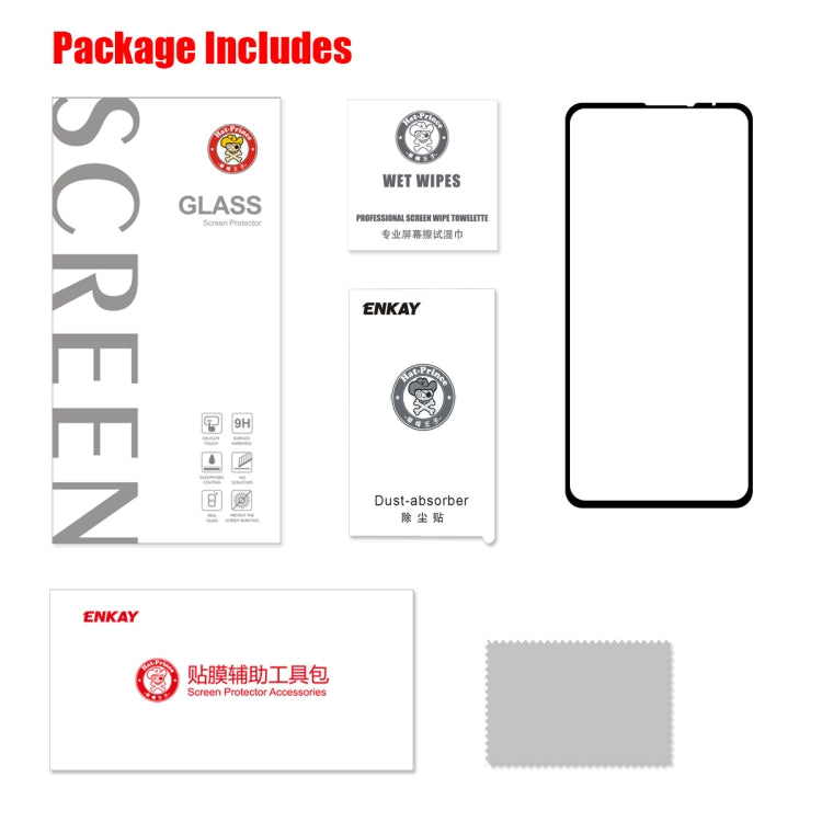 ENKAY Hat-prince Full Glue 0.26mm 9H 2.5D Tempered Glass Film for Xiaomi Mi Mix 3 (Black)