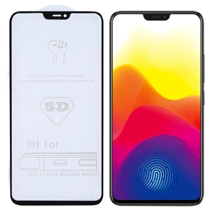 25 PCS 9H 5D Full Glue Full Screen Tempered Glass Film for Vivo X21 / V9