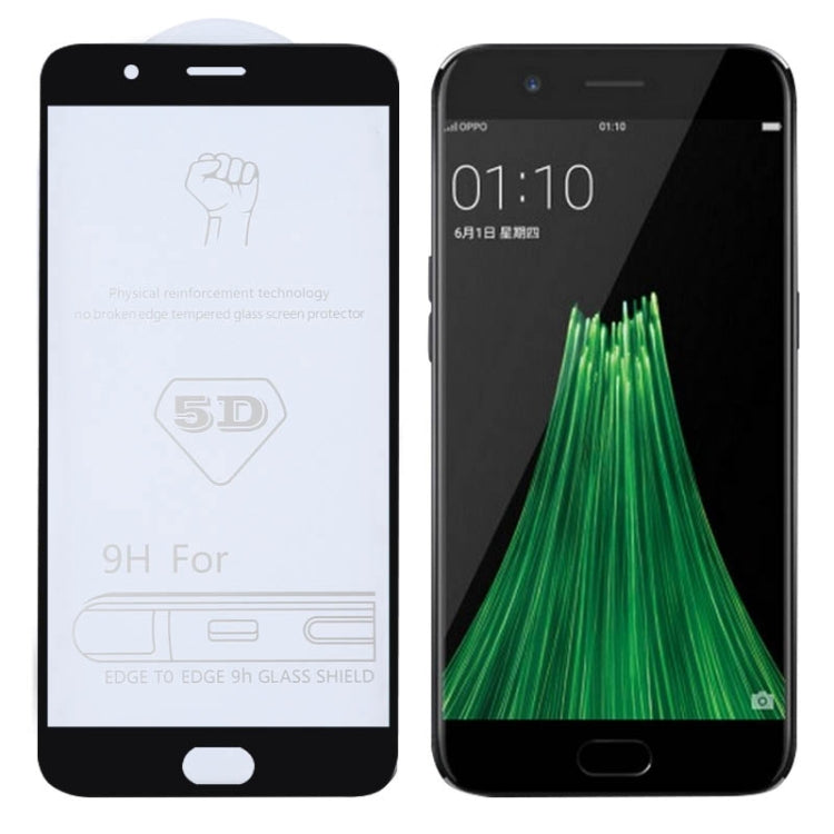 25 PCS 9H 5D Full Glue Full Screen Tempered Glass Film for OPPO R11