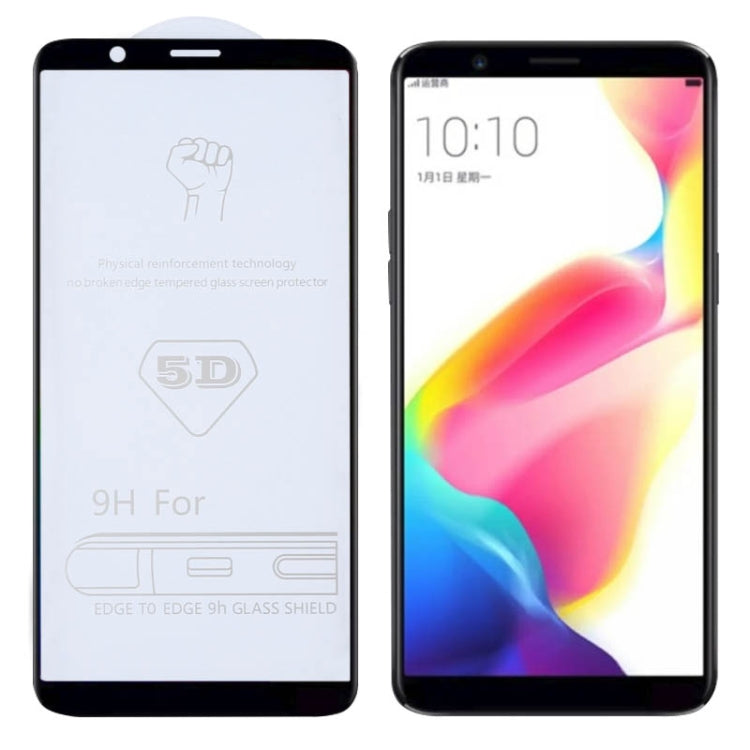 9H 5D Full Glue Full Screen Tempered Glass Film for OPPO R11s Plus