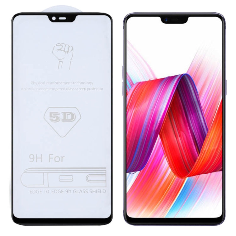 9H 5D Full Glue Full Screen Tempered Glass Film for OPPO R15 / F7